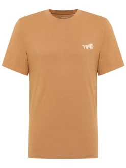 Mustang Herren T-Shirt in braun - Ausschnitt: Rundhals