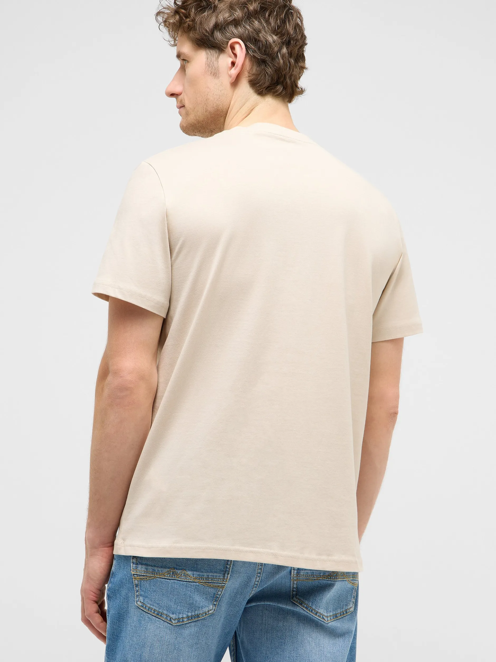 Mustang Herren T-Shirt in braun - Ausschnitt: Rundhals