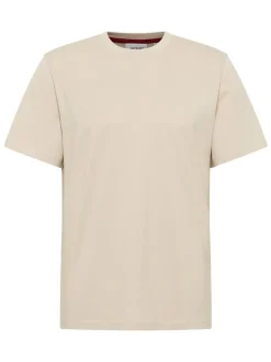 Mustang Herren T-Shirt in ecru - Ausschnitt: Rundhals