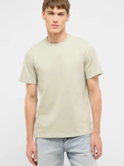 Mustang Herren T-Shirt in grün - Ausschnitt: Rundhals