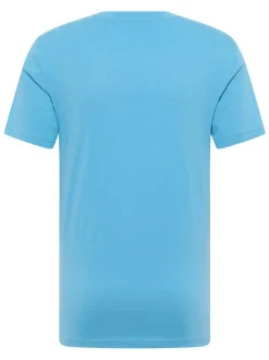 Mustang Herren T-Shirt in hellblau - Ärmel: Halbarm