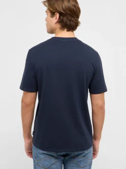 Mustang Herren T-Shirt in marine - Ausschnitt: Rundhals
