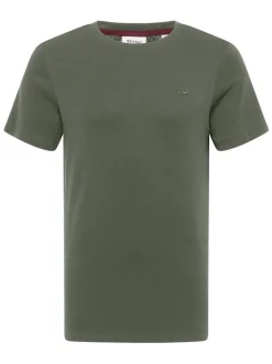 Mustang Herren T-Shirt in oliv - Ausschnitt: Rundhals
