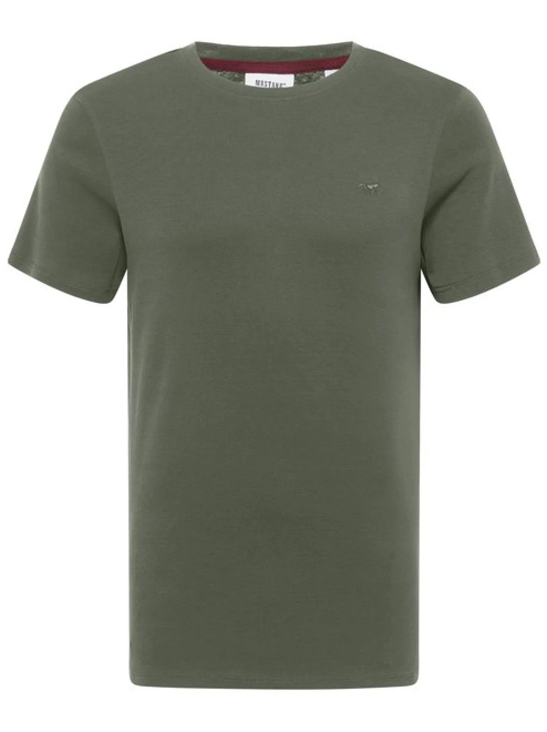 Mustang Herren T-Shirt in oliv - Ausschnitt: Rundhals