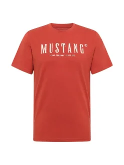 Mustang Herren T-Shirt in rot - Ausschnitt: Rundhals