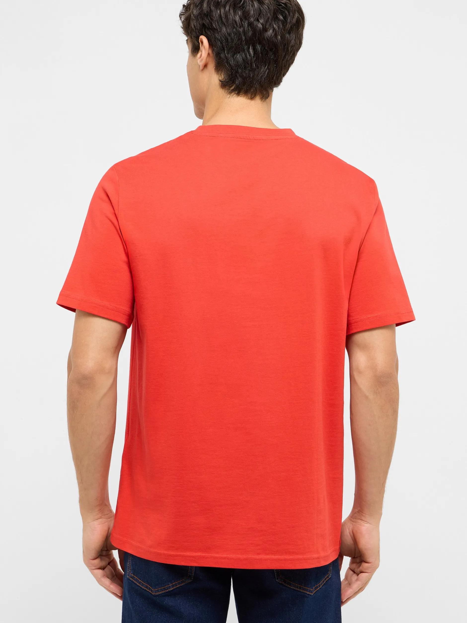 Mustang Herren T-Shirt in rot - Ausschnitt: Rundhals
