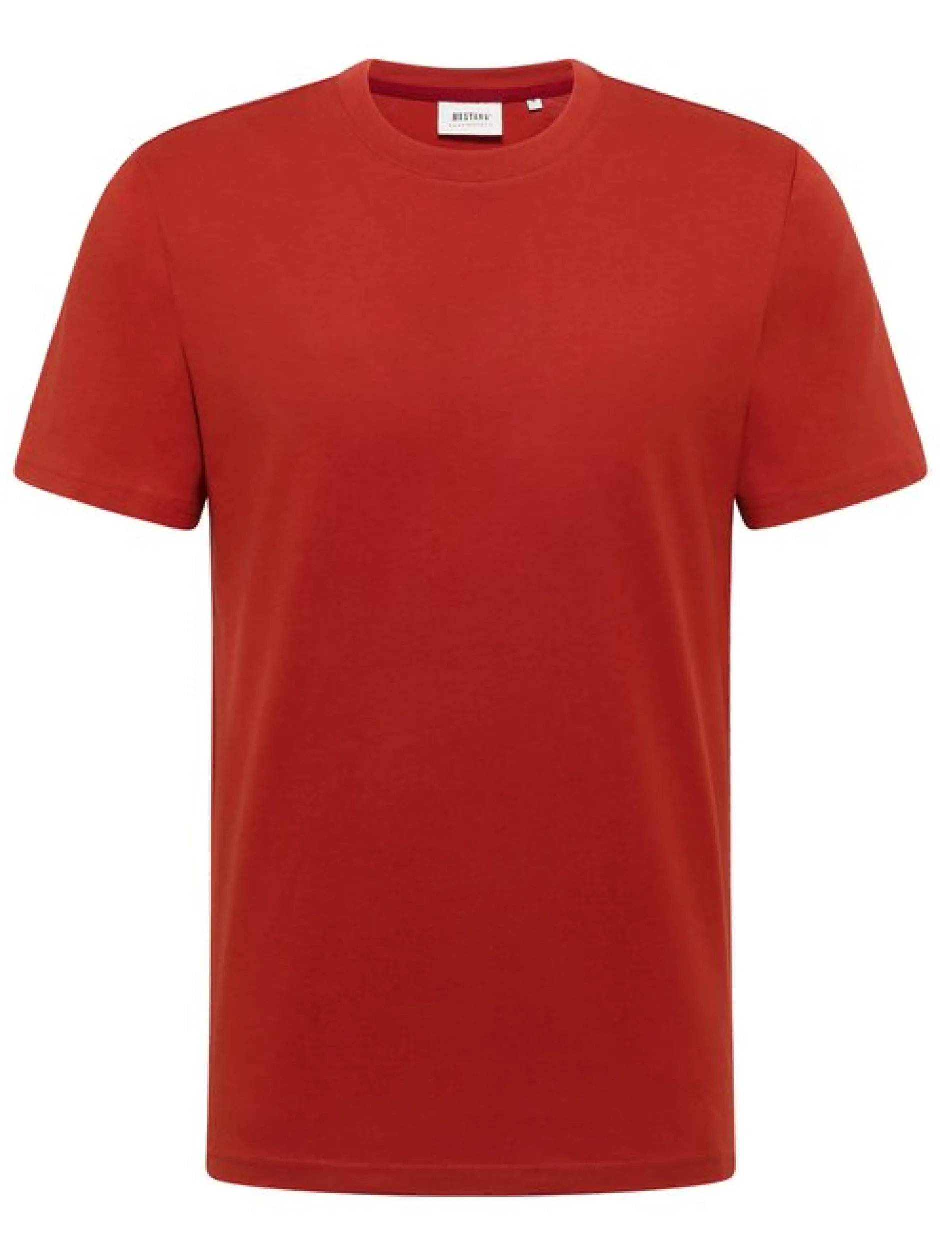 Mustang Herren T-Shirt in rot - Ausschnitt: Rundhals