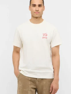 Mustang Herren T-Shirt in weiß - Ausschnitt: Rundhals