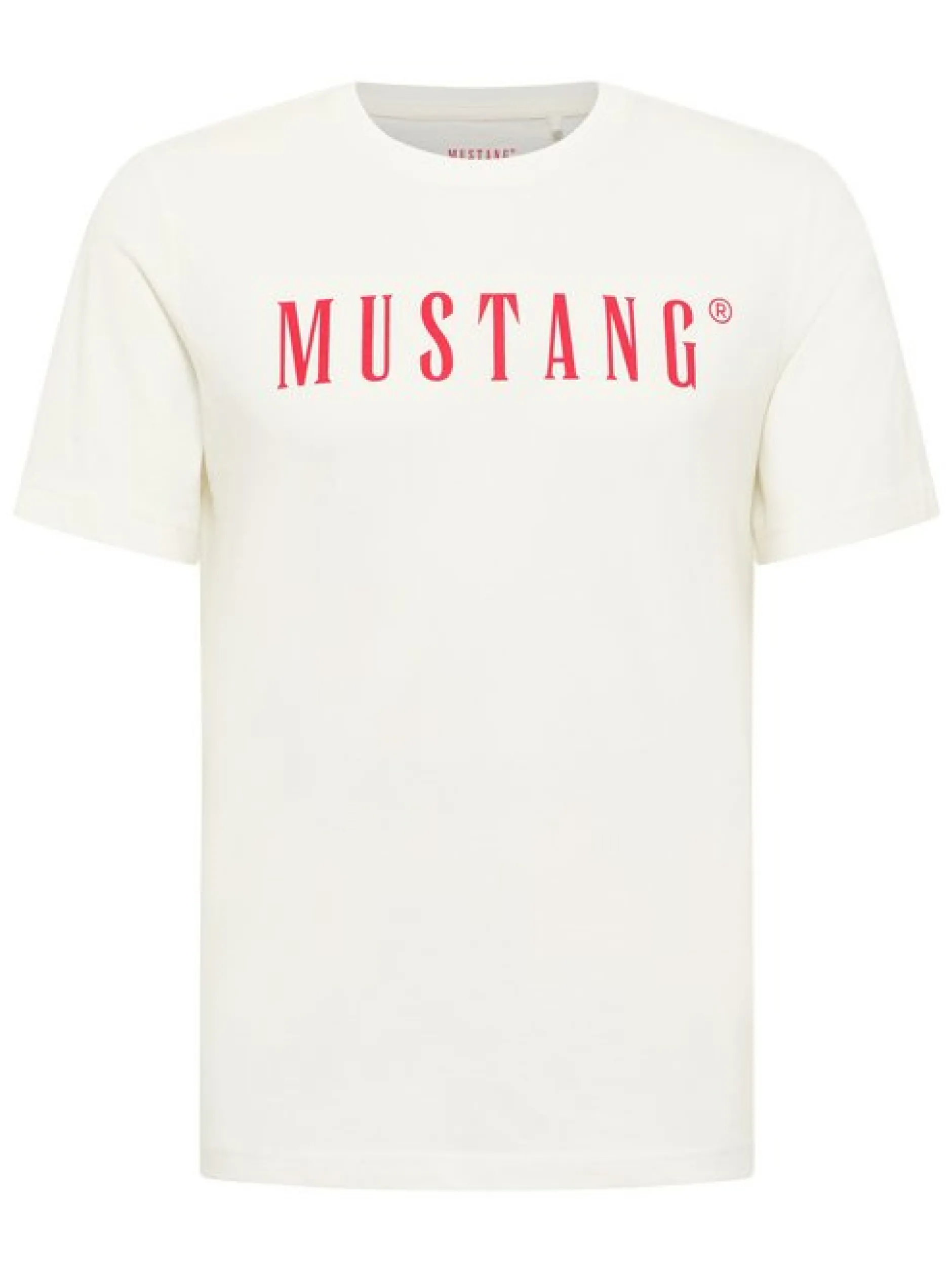 Mustang Herren T-Shirt in weiß - Ausschnitt: Rundhals