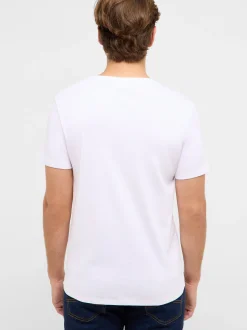 Mustang Herren T-Shirt in weiß - Ärmel: Halbarm
