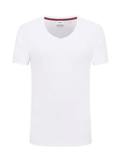 Mustang Herren T-Shirt in weiß - Ärmel: Halbarm