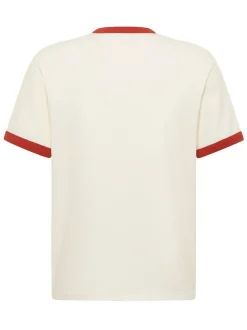 Mustang Herren T-Shirt in weiß rot - Ärmel: Halbarm