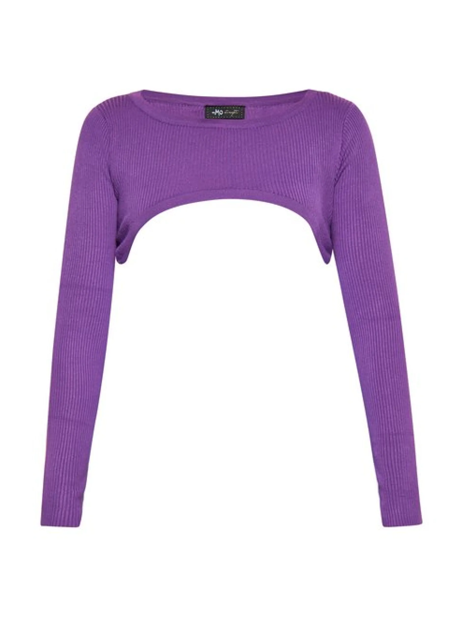 MyMo Damen Crop-Top in lila - Ausschnitt: Karree
