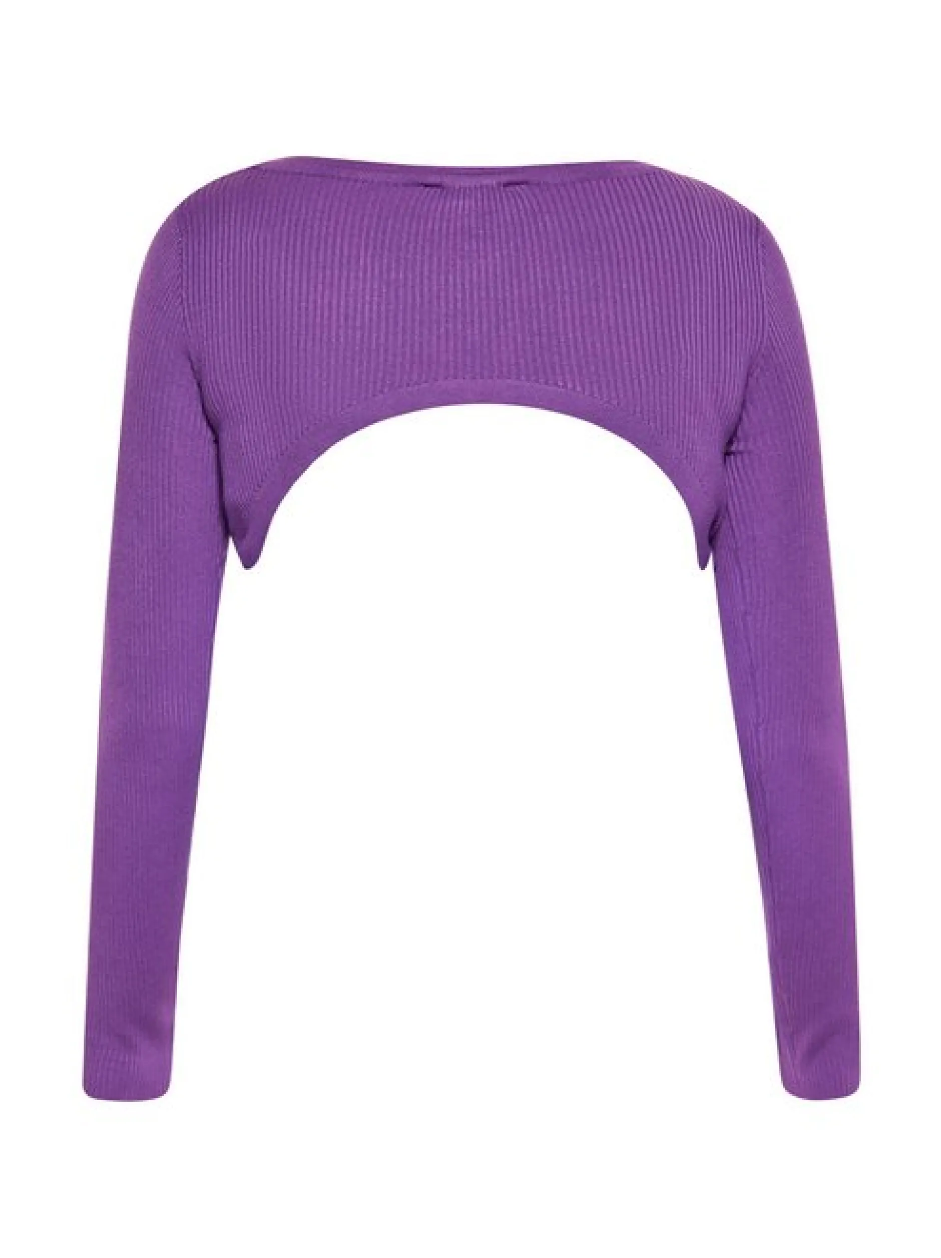 MyMo Damen Crop-Top in lila - Ausschnitt: Karree