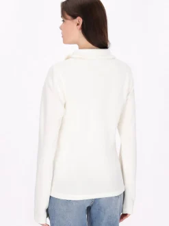 MyMo Damen Fleecepullover in ecru