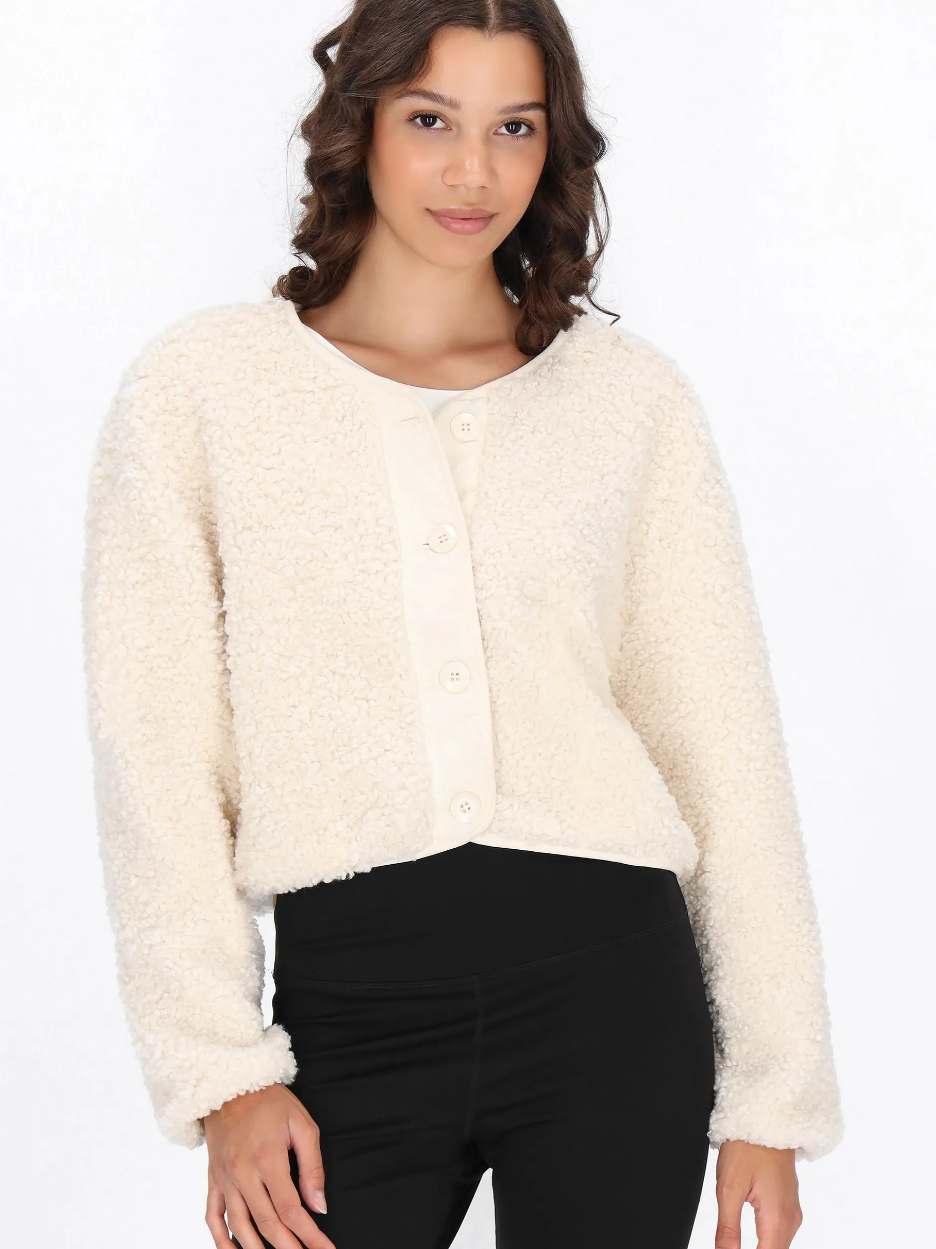MyMo Damen Jacke in weiß