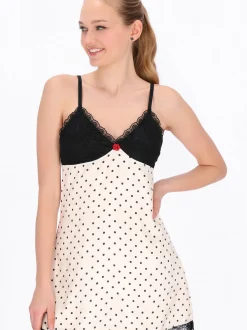 MyMo Damen Kleid in beige - Länge: mittel