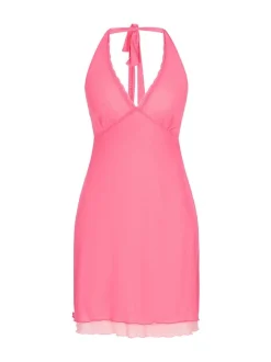 MyMo Damen Kleid in pink - Länge: mittel