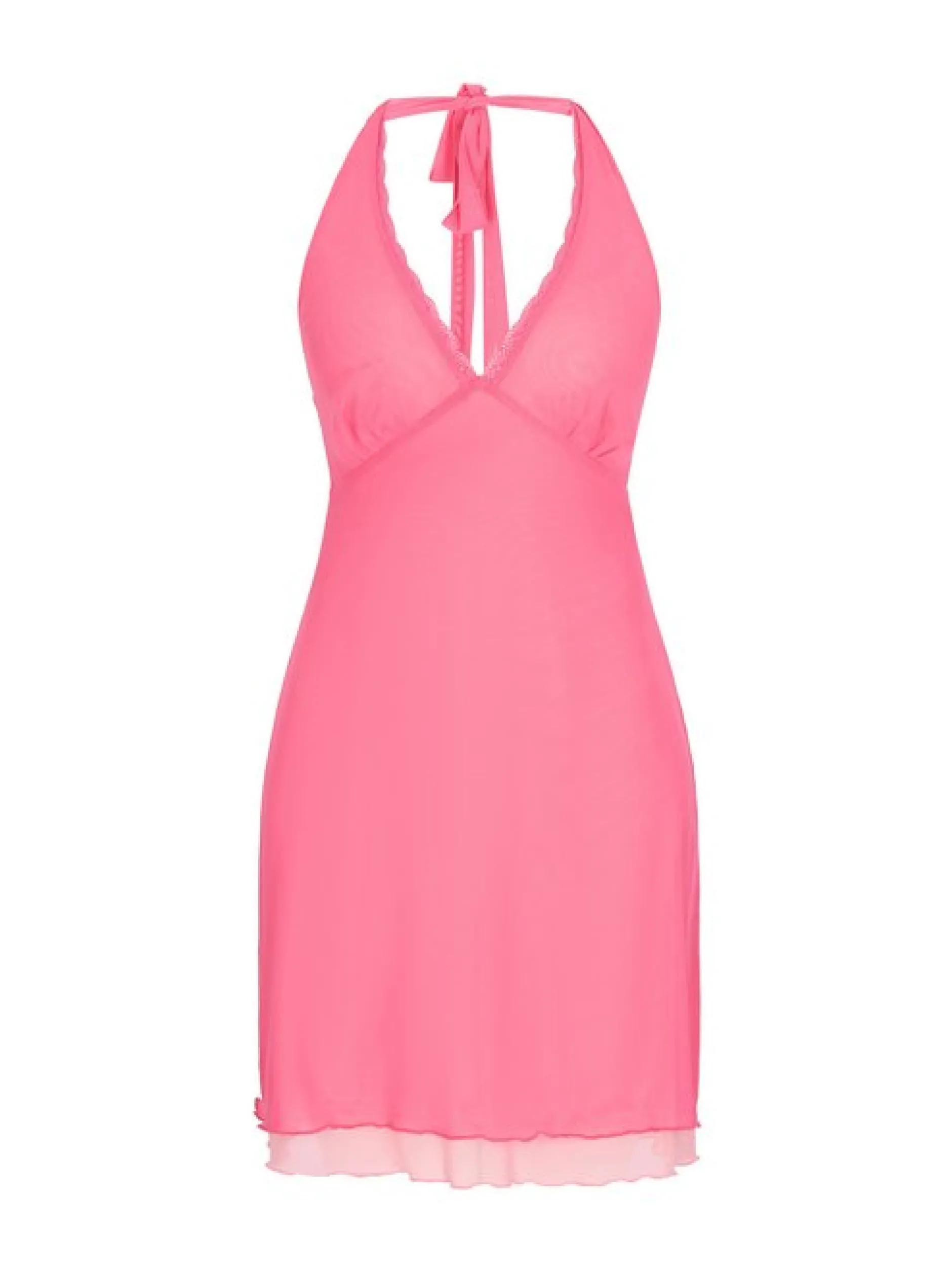 MyMo Damen Kleid in pink - Länge: mittel