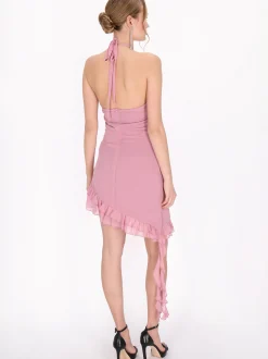 MyMo Damen Kleid in rosa - Länge: mittel