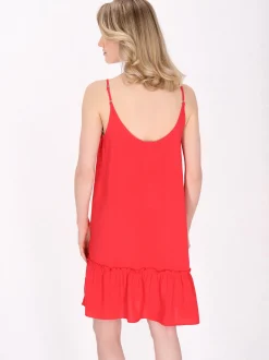MyMo Damen Kleid in rot - Länge: mittel