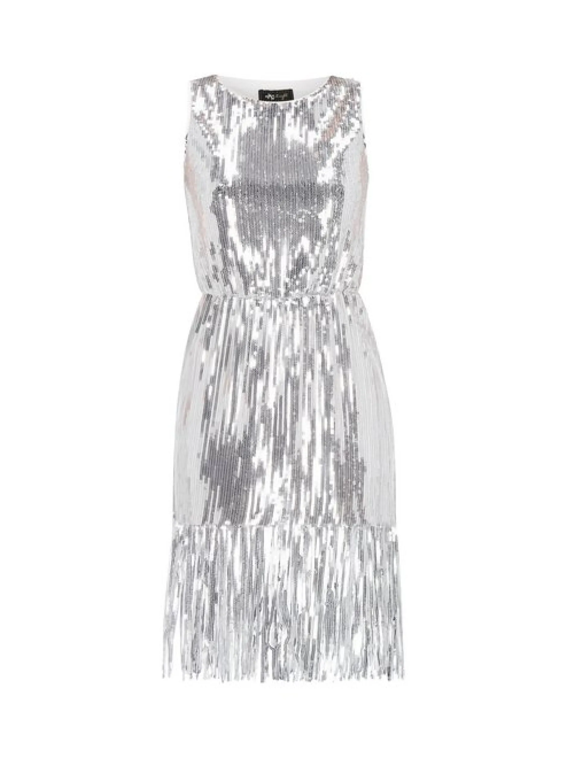 MyMo Damen Kleid in silber - Ausschnitt: Rundhals