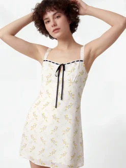 MyMo Damen Kleid in weiß - Länge: mittel