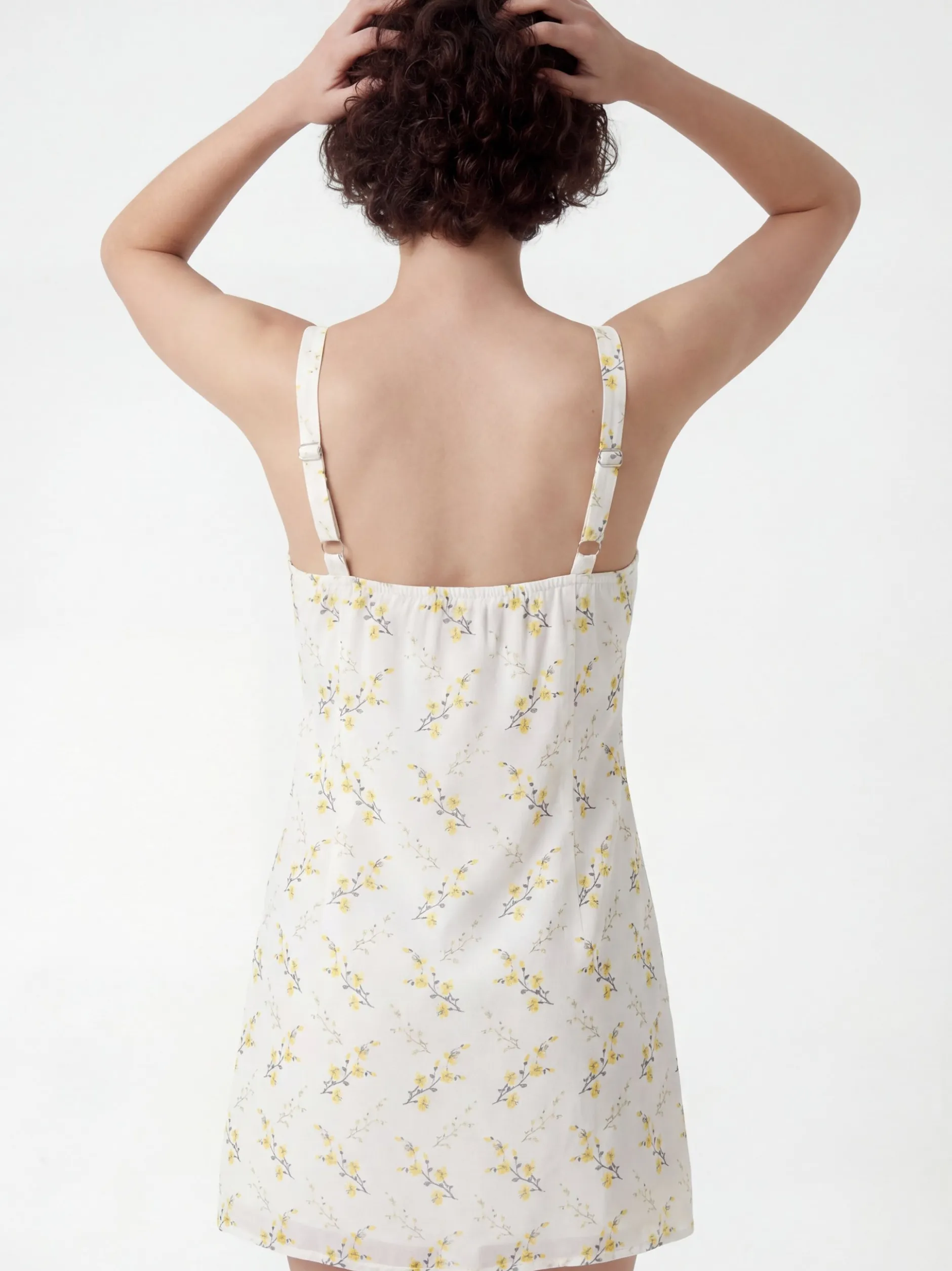 MyMo Damen Kleid in weiß - Länge: mittel