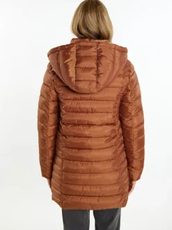 MyMo Damen leichte Steppjacke in braun