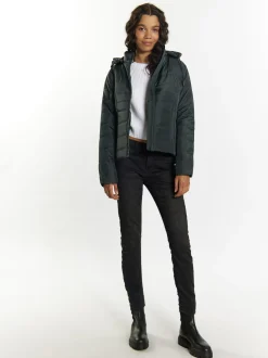 MyMo Damen Leicht wattierte Jacke in anthrazit