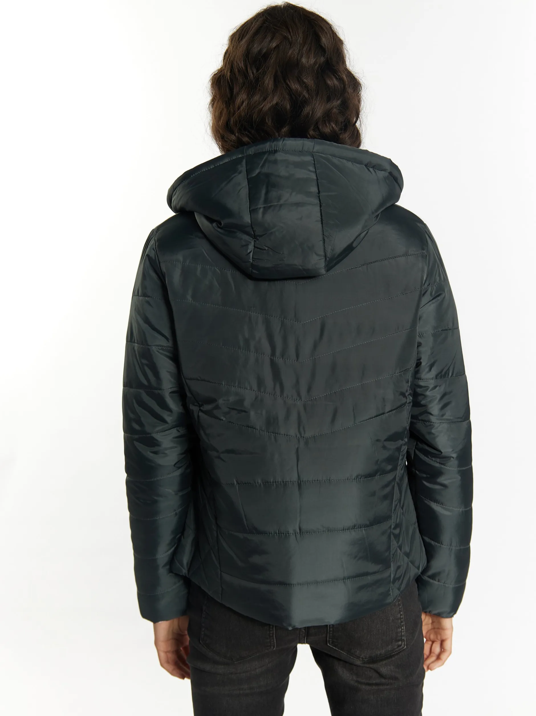 MyMo Damen Leicht wattierte Jacke in anthrazit