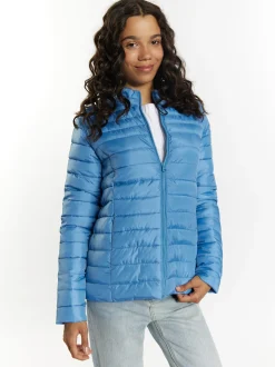 MyMo Damen Leicht wattierte Jacke in blau