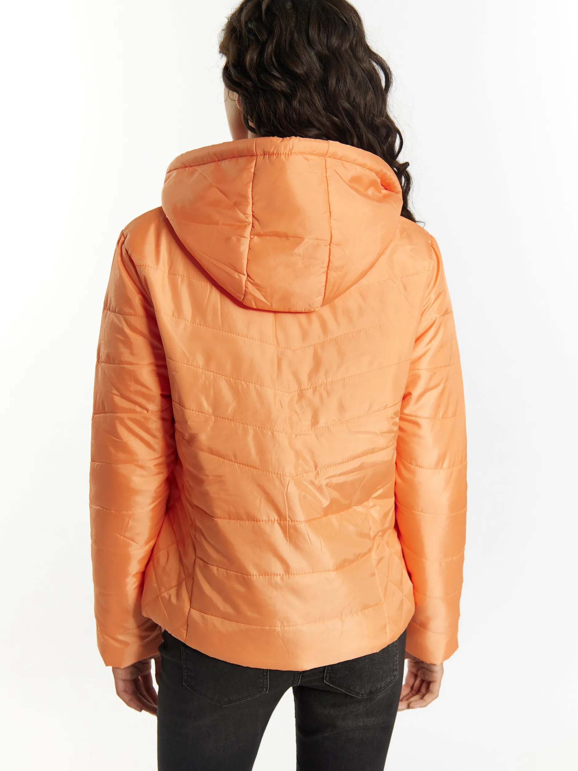 MyMo Damen Leicht wattierte Jacke in orange