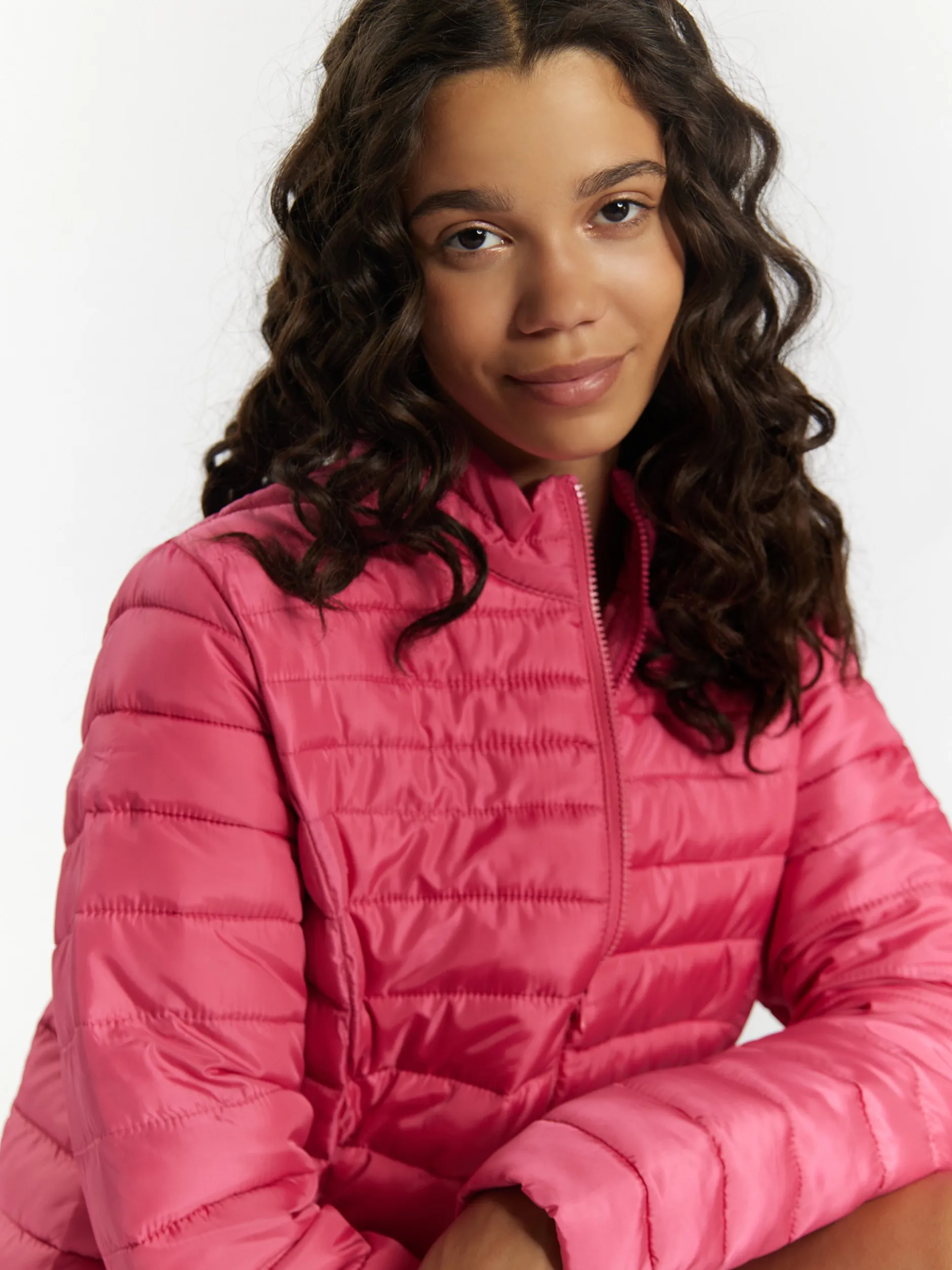 MyMo Damen Leicht wattierte Jacke in pink