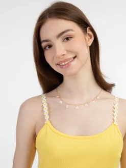MyMo Damen Minikleid aus Rippstrick in gelb