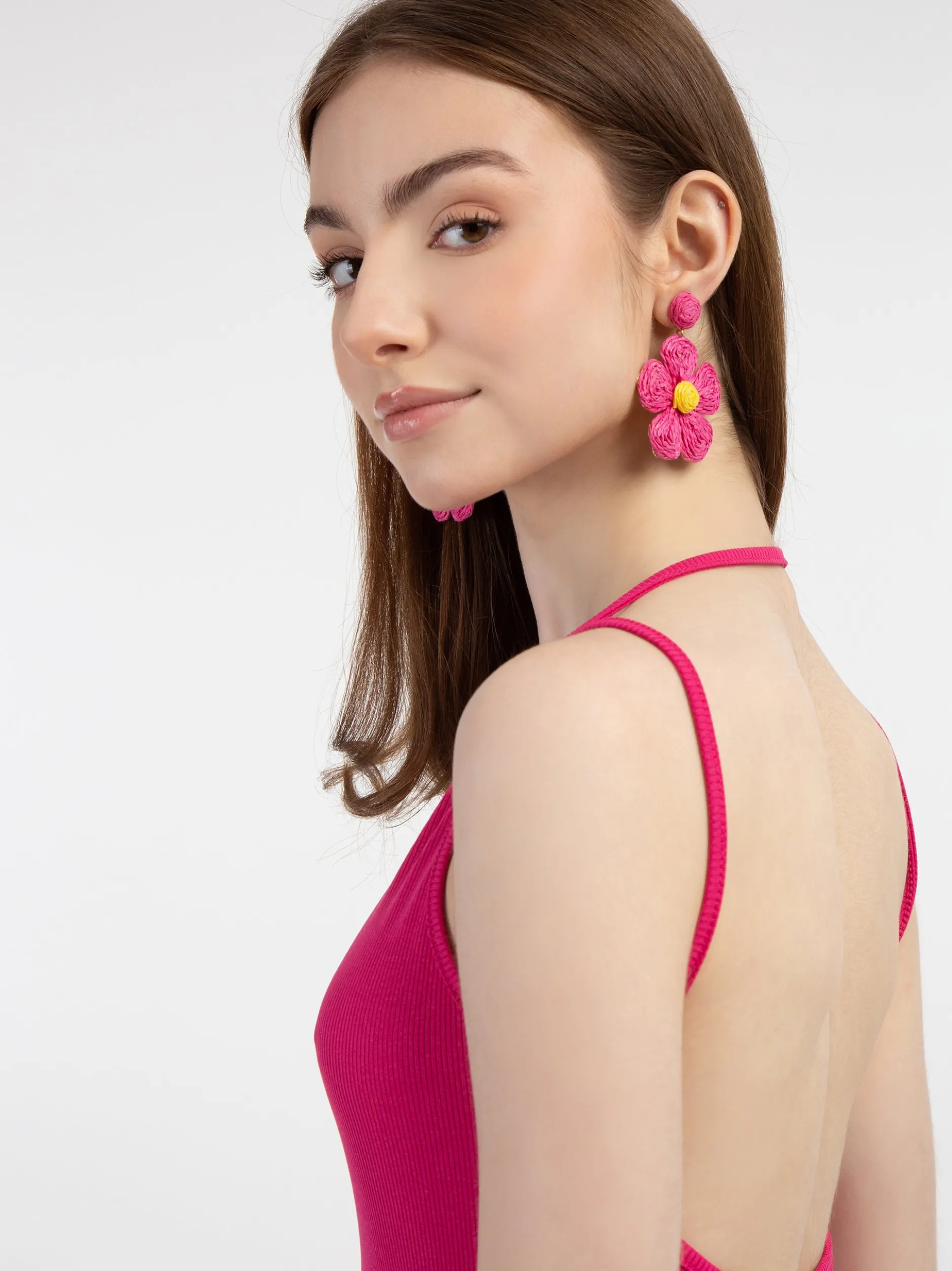 MyMo Damen Minikleid aus Rippstrick in pink