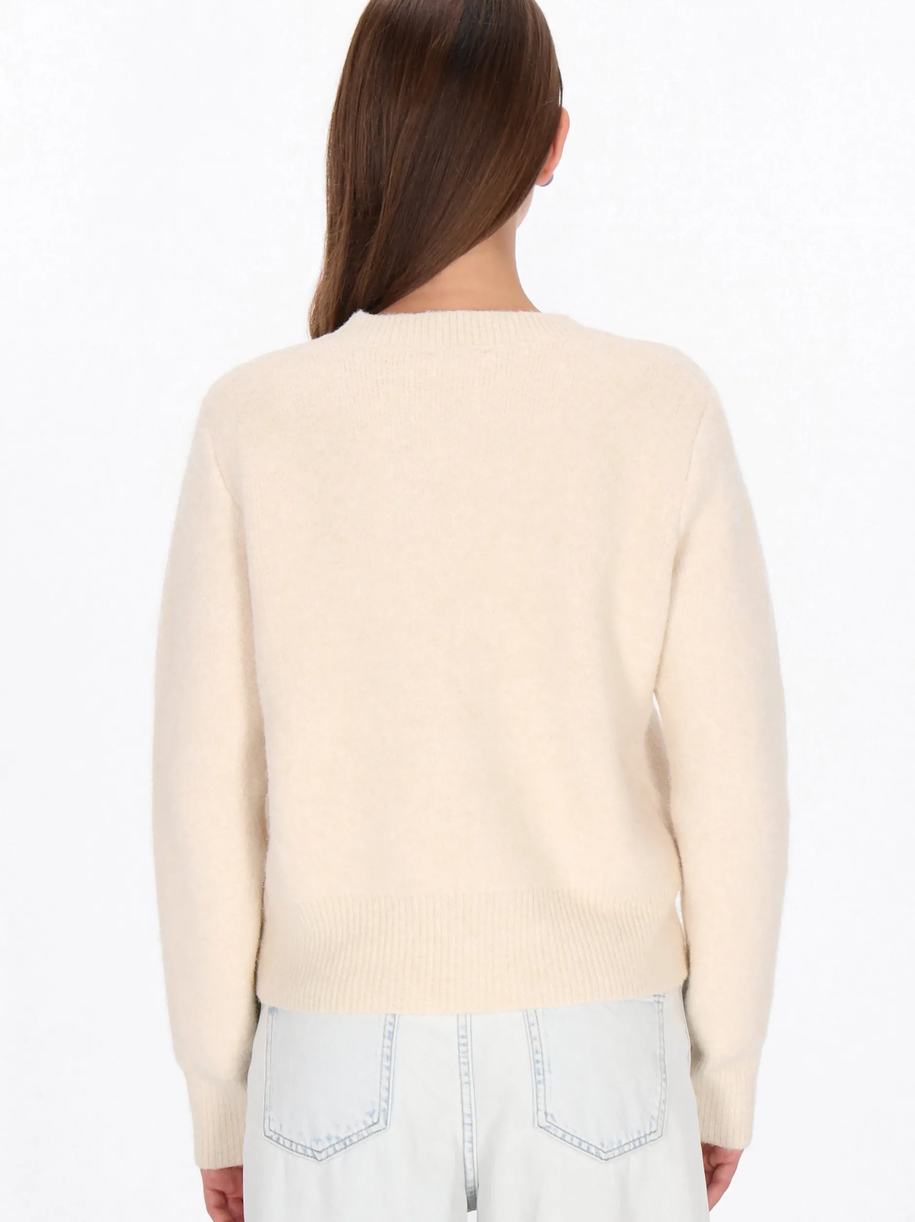 MyMo Damen Pullover in beige - Ausschnitt: Rundhals