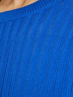 MyMo Damen Pullover in blau - Ausschnitt: Rundhals