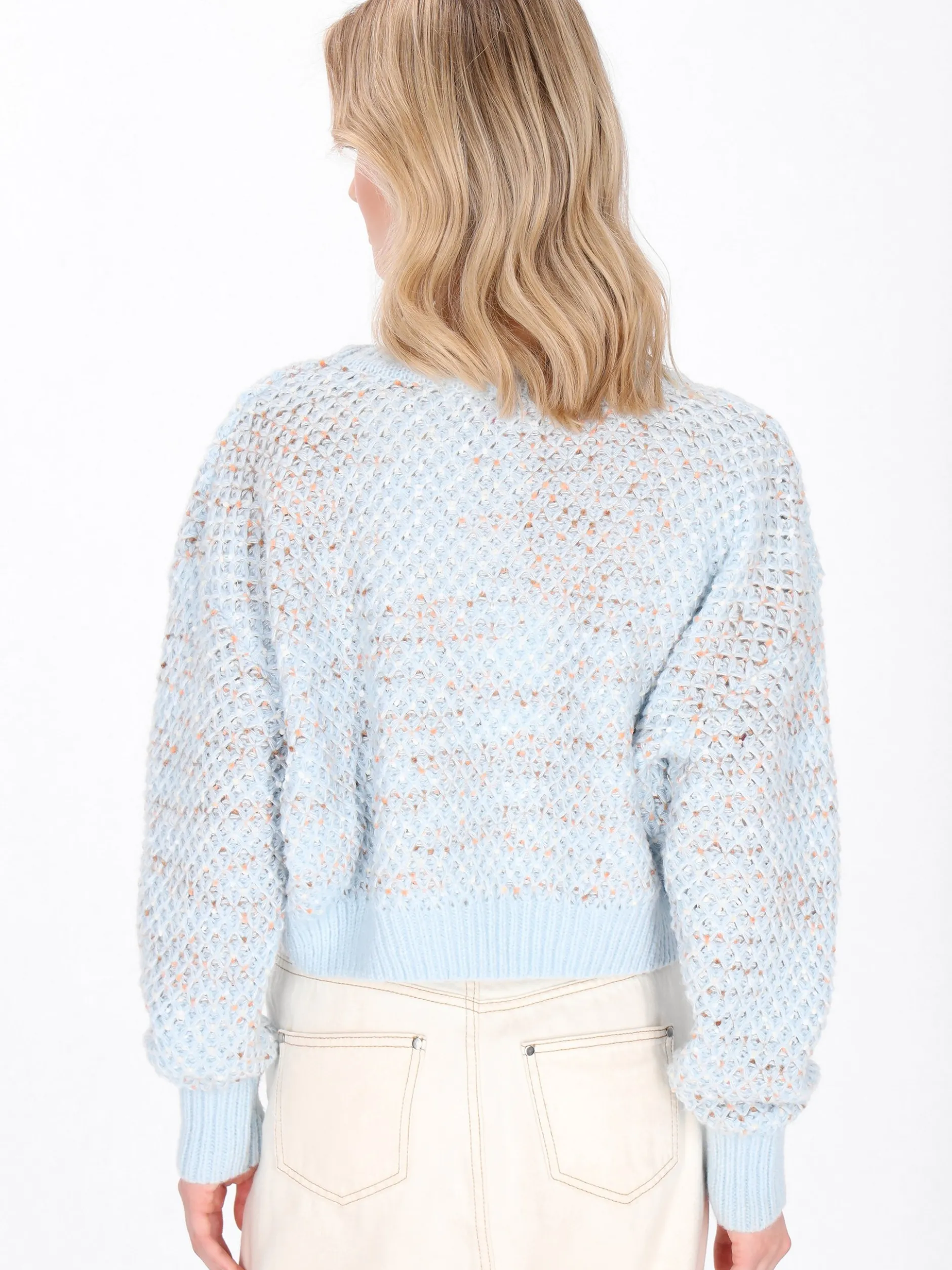 MyMo Damen Pullover in blau - Ausschnitt: Rundhals