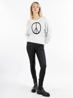 MyMo Damen Pullover in ecru - Ausschnitt: Rundhals