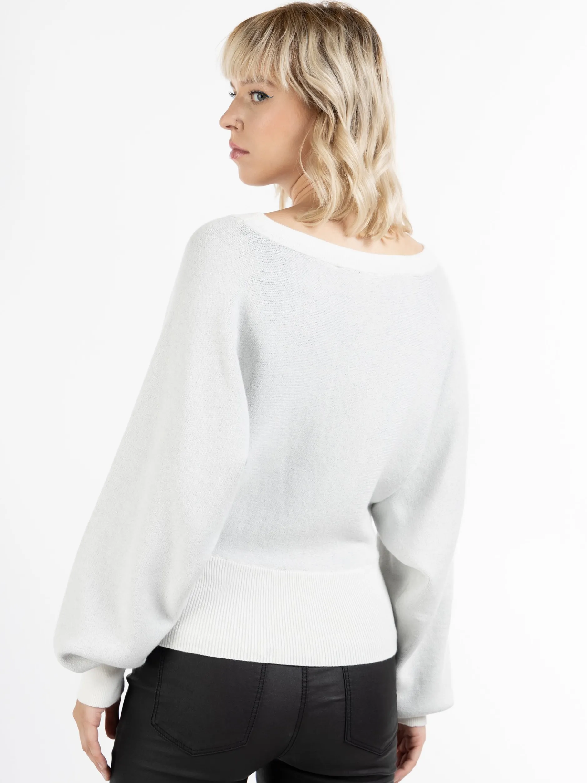 MyMo Damen Pullover in ecru - Ausschnitt: Rundhals