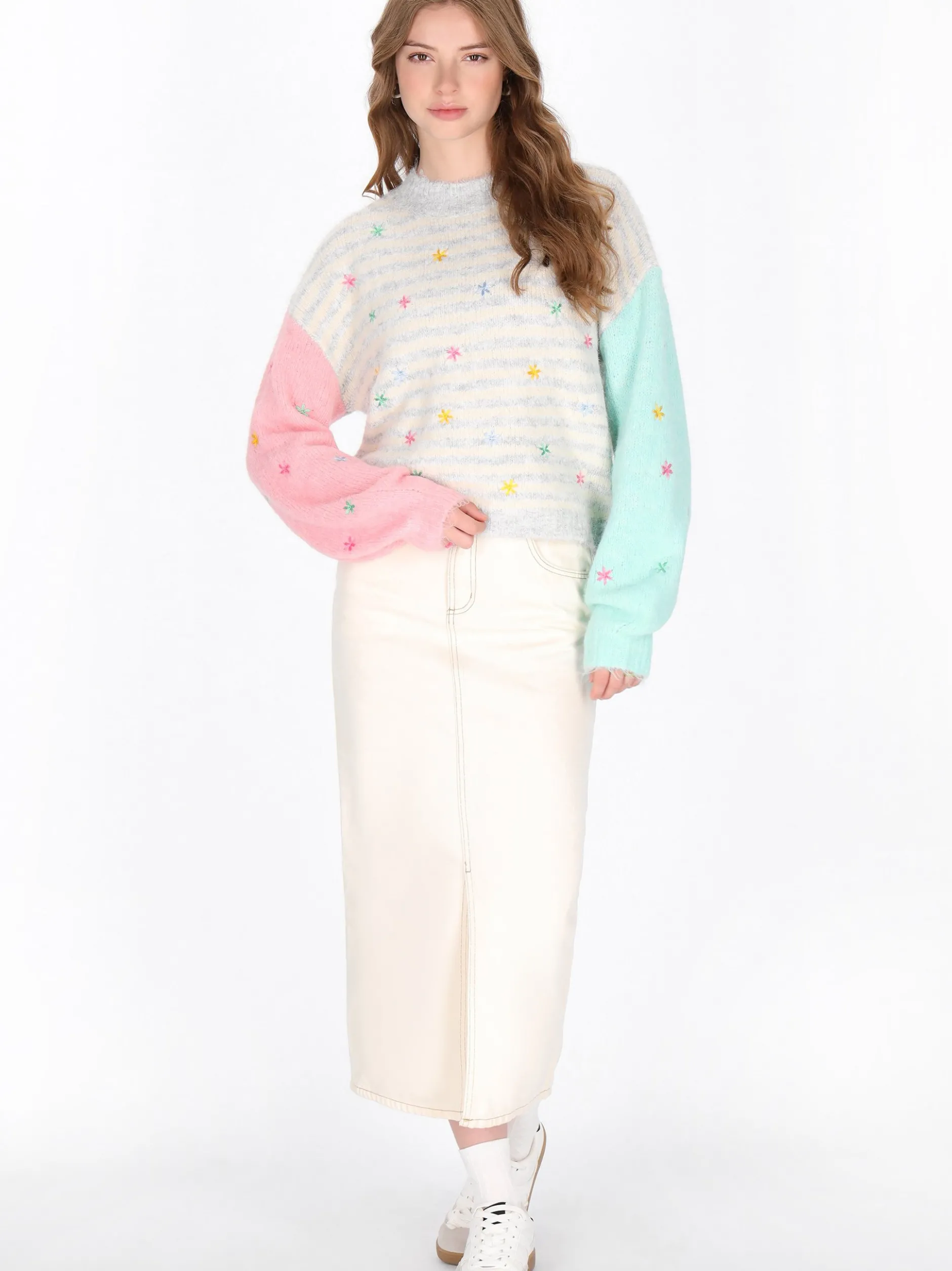 MyMo Damen Pullover in grau