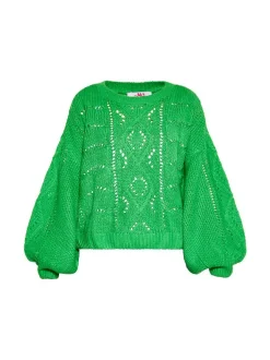 MyMo Damen Pullover in grün - Ausschnitt: Rundhals