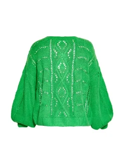 MyMo Damen Pullover in grün - Ausschnitt: Rundhals