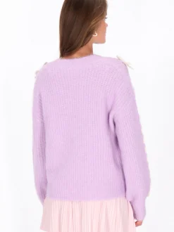 MyMo Damen Pullover in lila