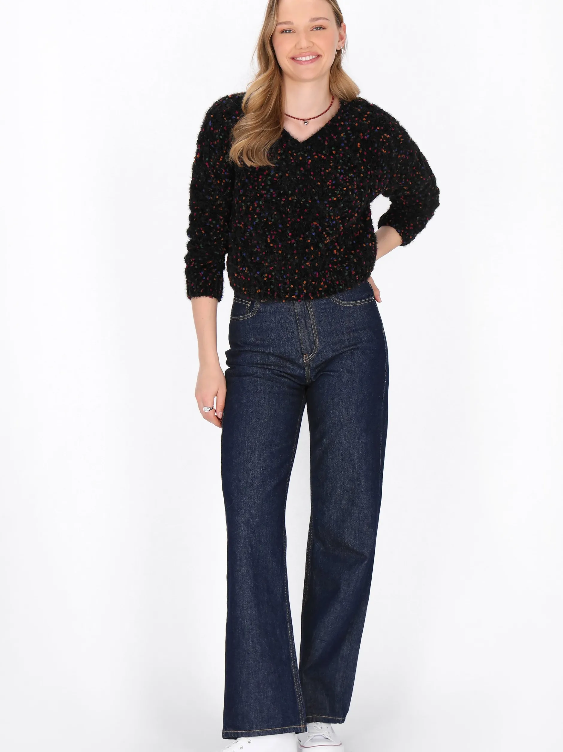 MyMo Damen Pullover in mehrfarbig