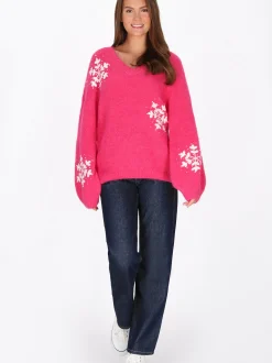 MyMo Damen Pullover in pink
