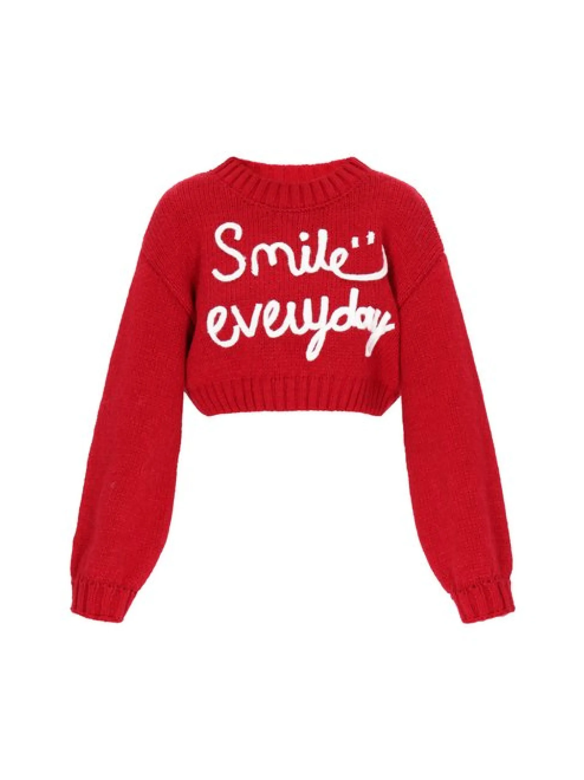 MyMo Damen Pullover in rot - Ausschnitt: Rundhals