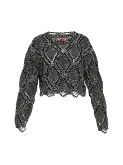MyMo Damen Pullover in schwarz - Ausschnitt: Rundhals