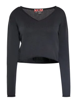 MyMo Damen Pullover in schwarz